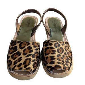 CALAXINI Bliss Boutique Cheetah Print Platform Sandal Size 7